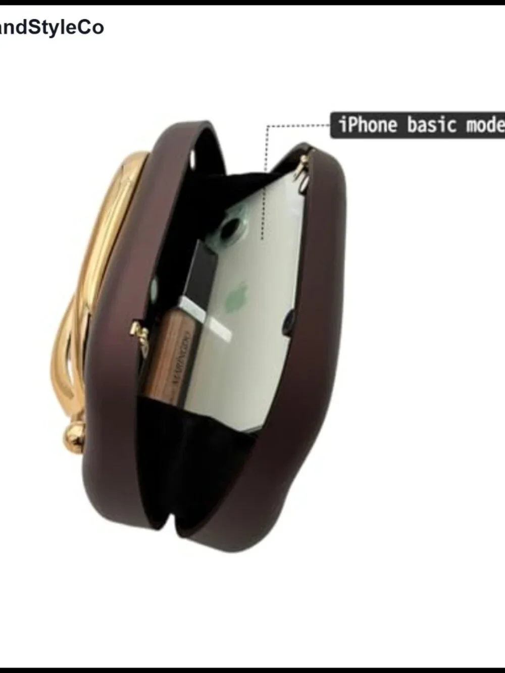 Acrylic Clutch with Metal Handle Evening Bag Detachable Chain Magnetic Closure